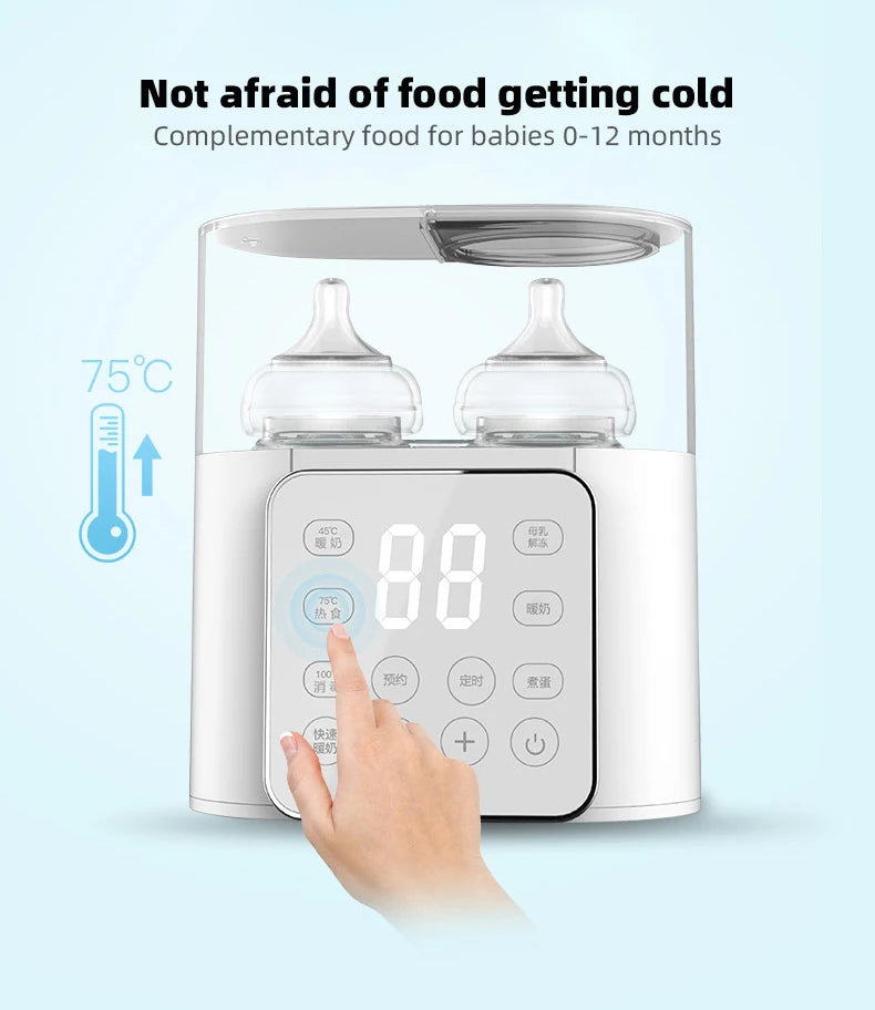 Multi-Function Baby Bottle Warmer – Fast Milk & Food Heater, Sterilizer, | Touch Screen with Accurate Temperature Control for Newborns & Infants