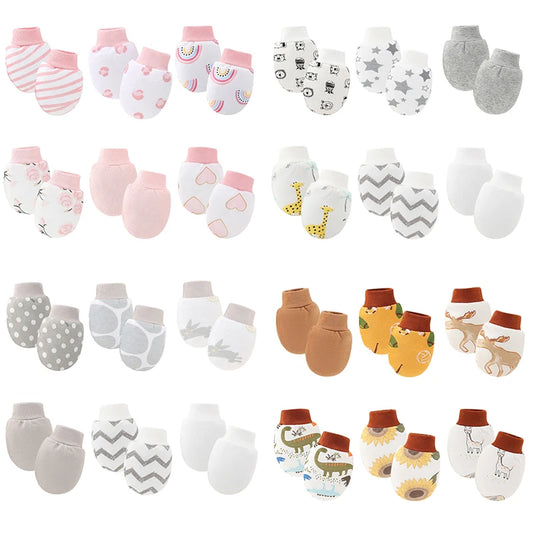 6 Pairs Newborn Baby Mittens