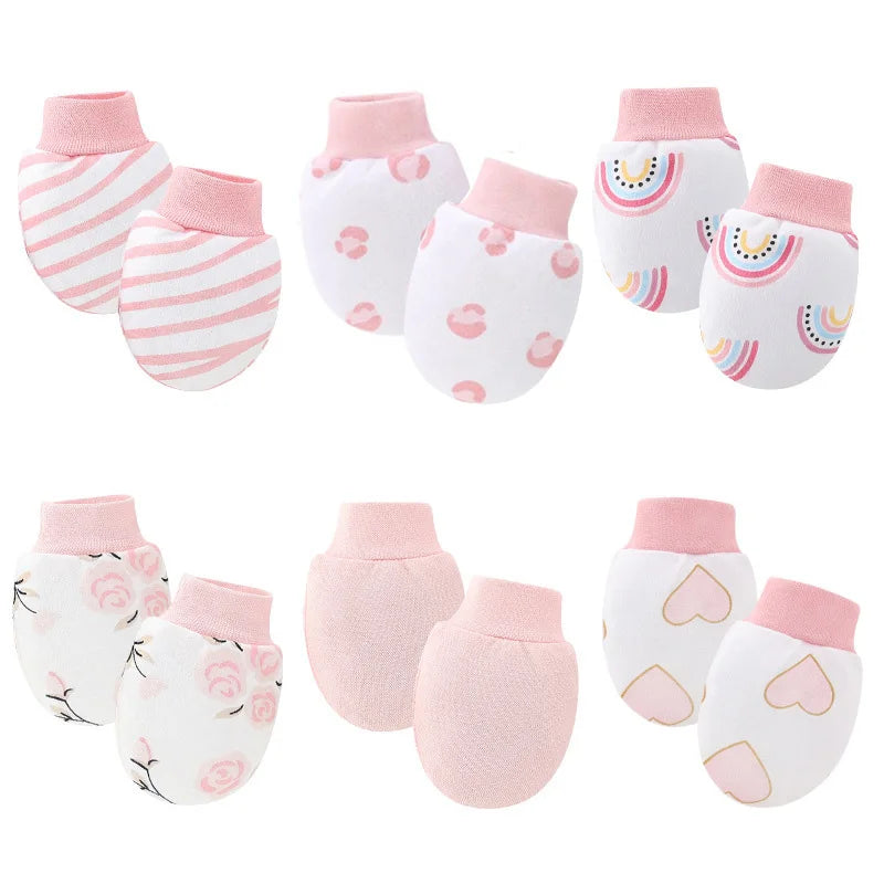6 Pairs Newborn Baby Mittens