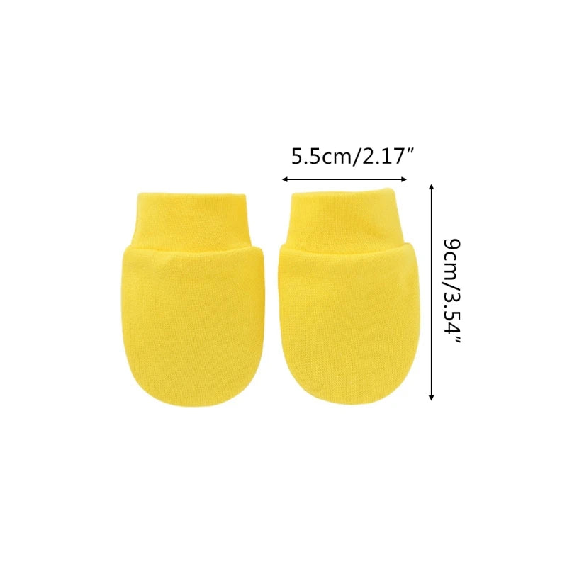 2PCS Baby Anti Scratching Soft Cotton Gloves Newborn