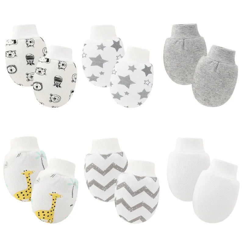6 Pairs Newborn Baby Mittens