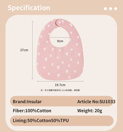 3-Layer Cotton Muslin Bibs