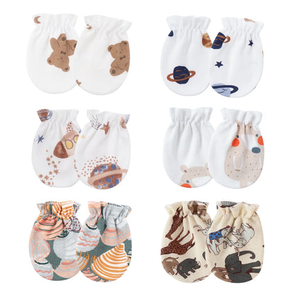 6 Pairs Newborn Anti-Scratching Gloves