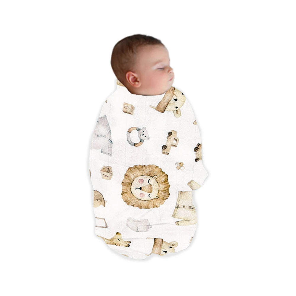 Infant Bamboo Muslin Swaddle – Lightweight Cotton Baby Blanket & Wrap (Unisex)