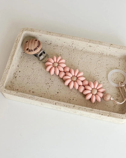 Baby Pacifier Clip – Handmade Silicone Flower Soother Holder