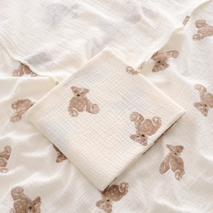 Infant Muslin Receiving Blanket – Soft Cotton Bath & Bedding Wrap