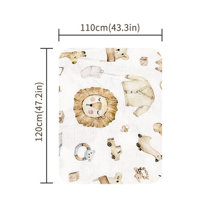 Newborn Muslin Swaddle Blanket – Breathable Bamboo Cotton Wrap for Boys & Girls
