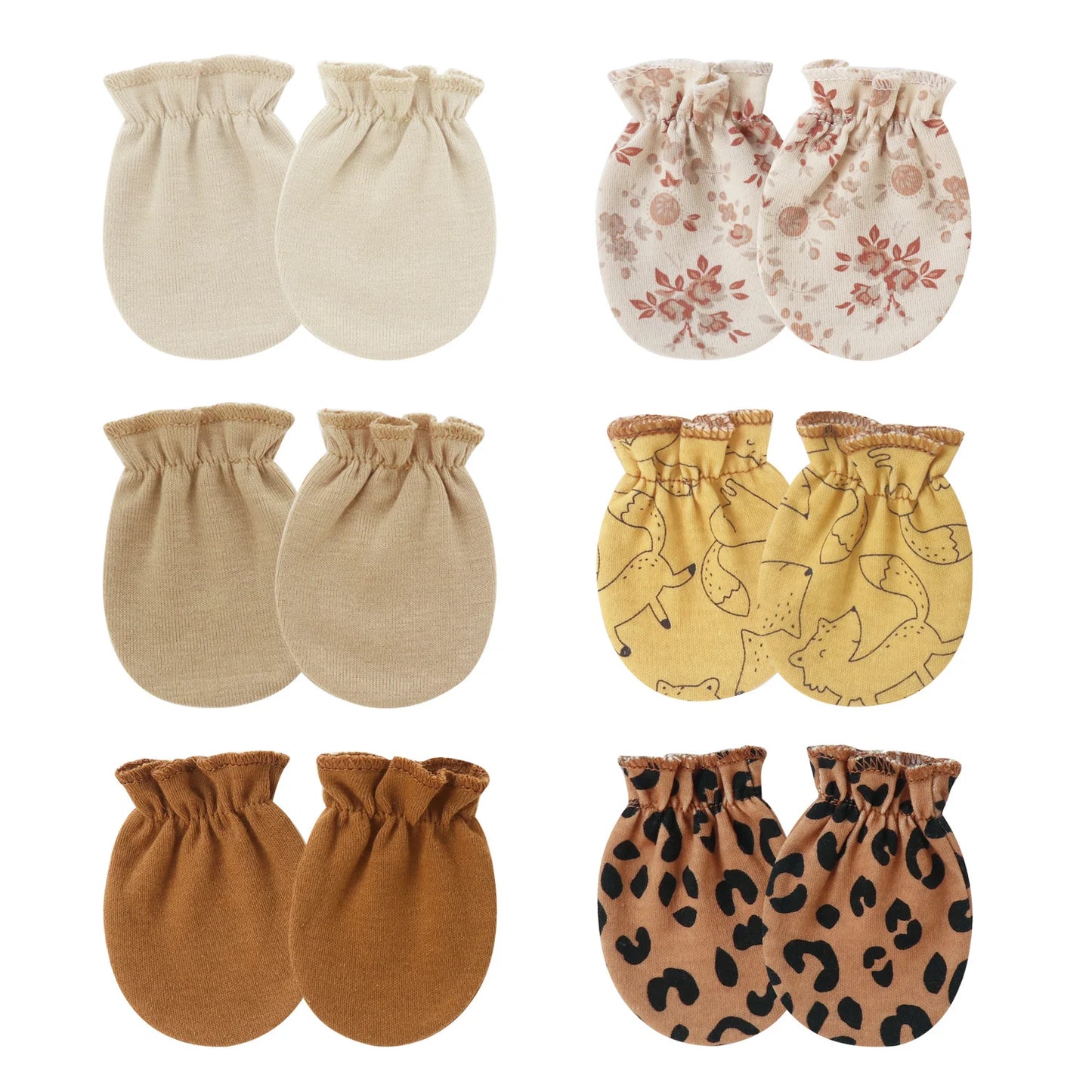 6 Pairs Newborn Anti-Scratching Gloves