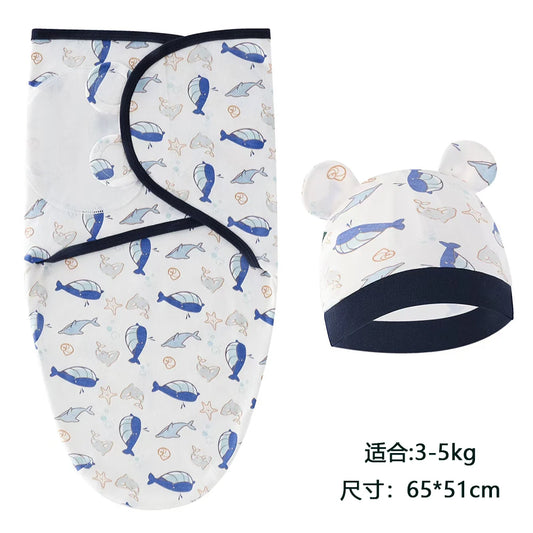 Newborn Swaddle with Hat