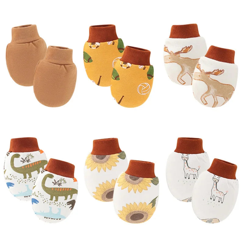 6 Pairs Newborn Baby Mittens