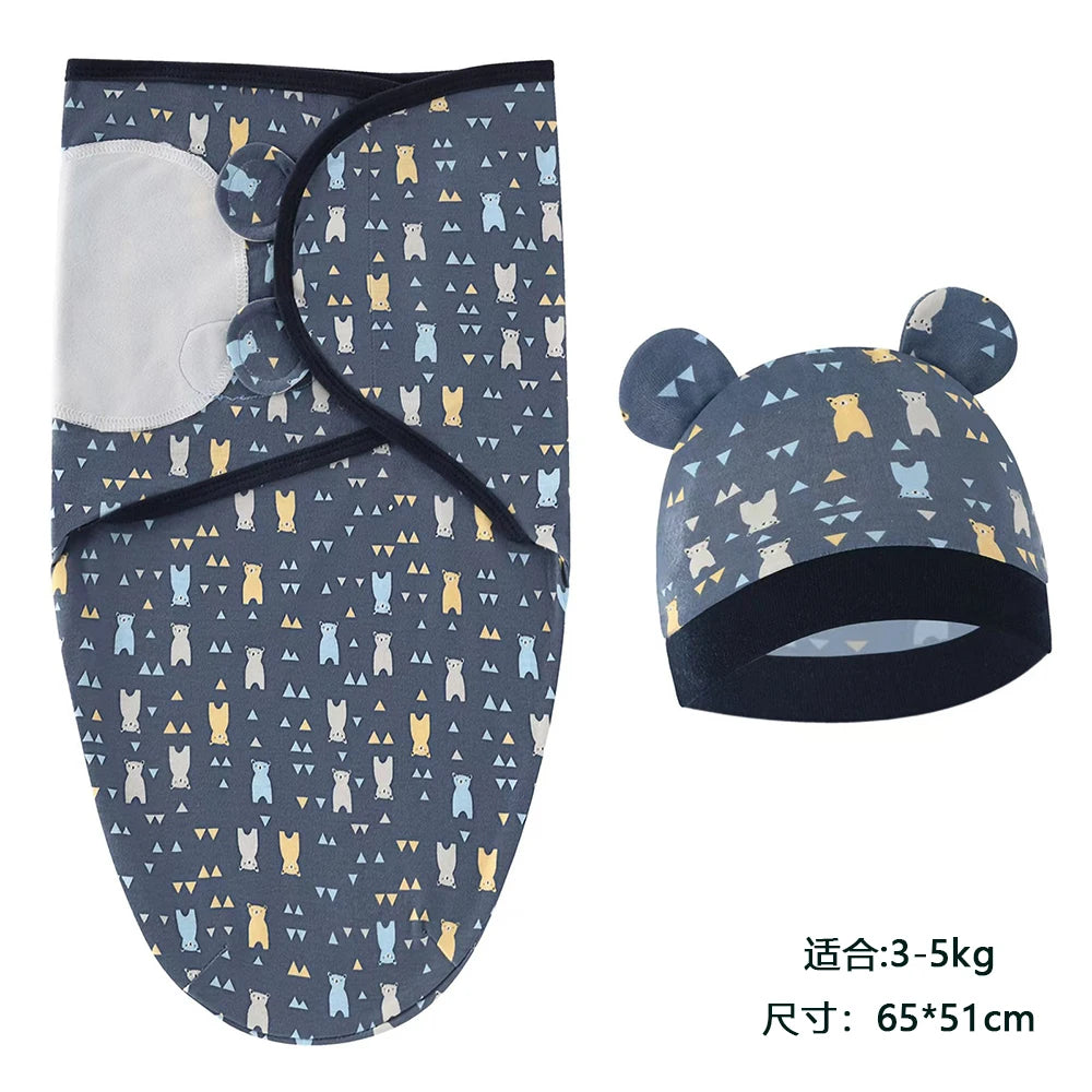 Cartoon Print Swaddle Set