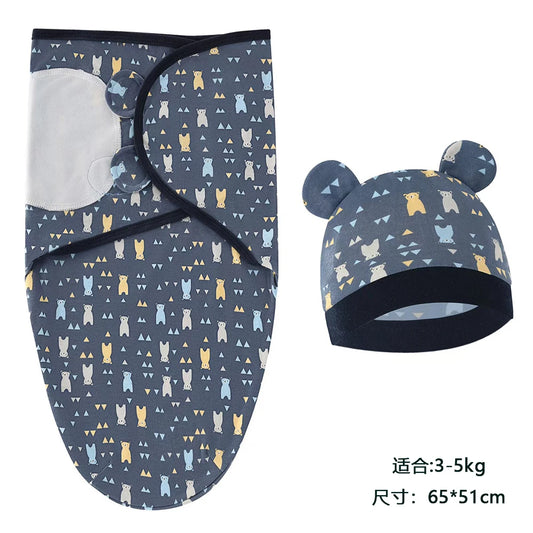 Cartoon Print Swaddle Set