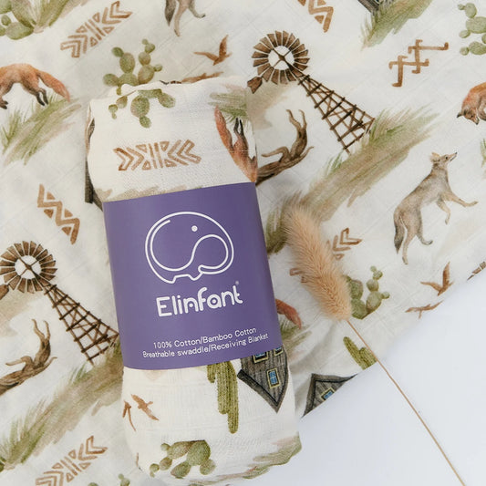 Baby Swaddle Blanket Bamboo Muslin – Ultra-Soft Organic Cotton Wrap for Infants