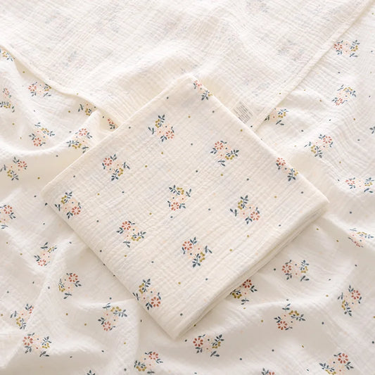 Soft Muslin Baby Blanket – Cartoon Print Swaddle & Bath Towel