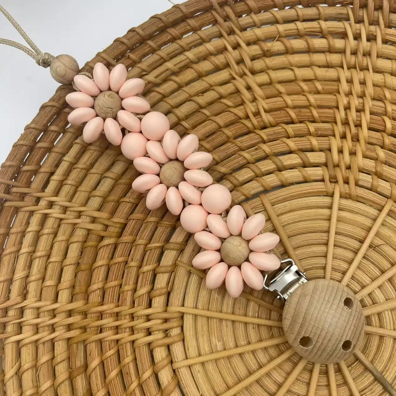 Baby Pacifier Clip – Handmade Silicone Flower Soother Holder