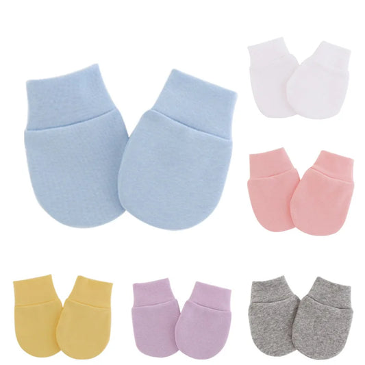 2PCS Baby Anti Scratching Soft Cotton Gloves Newborn