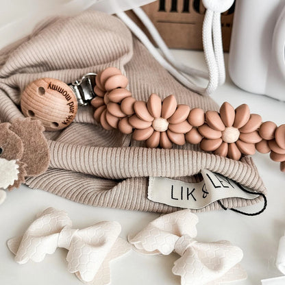 Baby Pacifier Clip – Handmade Silicone Flower Soother Holder