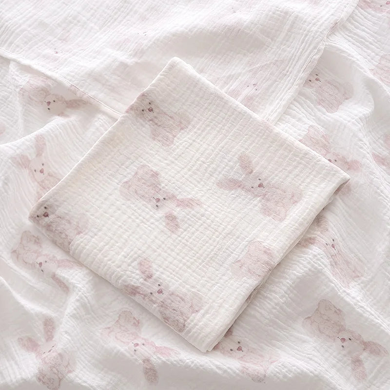 Lightweight Muslin Baby Wrap – Cotton Swaddle, Bath & Bedding Blanket