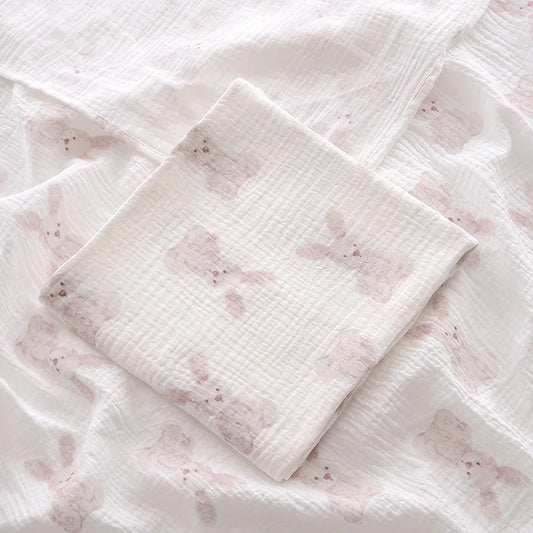 Lightweight Muslin Baby Wrap – Cotton Swaddle, Bath & Bedding Blanket