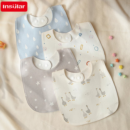 3-Layer Cotton Muslin Bibs