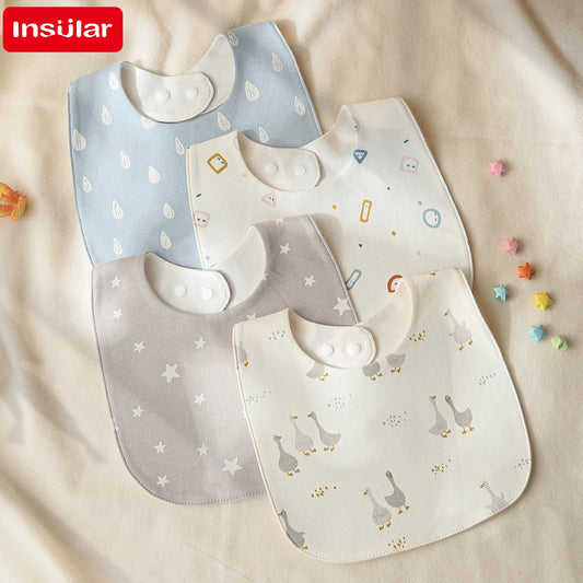 3-Layer Cotton Muslin Bibs
