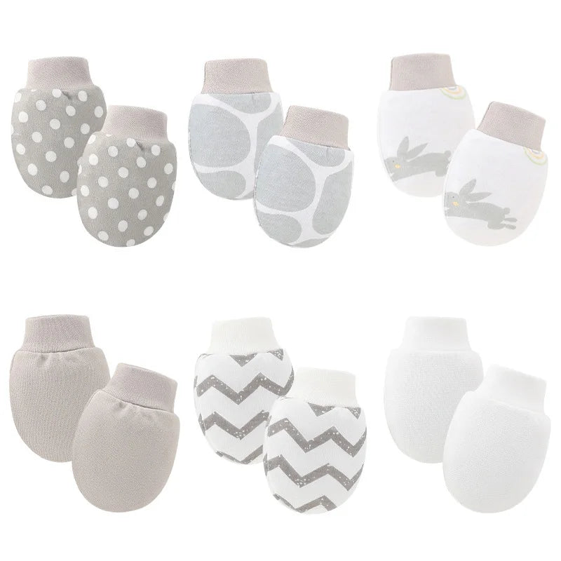 6 Pairs Newborn Baby Mittens