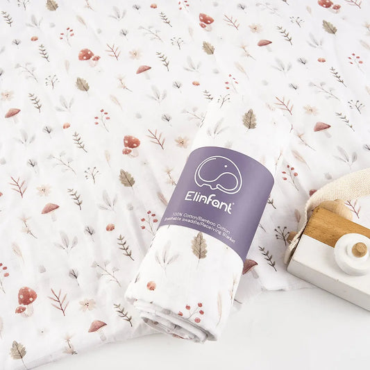 Infant Bamboo Muslin Swaddle – Lightweight Cotton Baby Blanket & Wrap (Unisex)